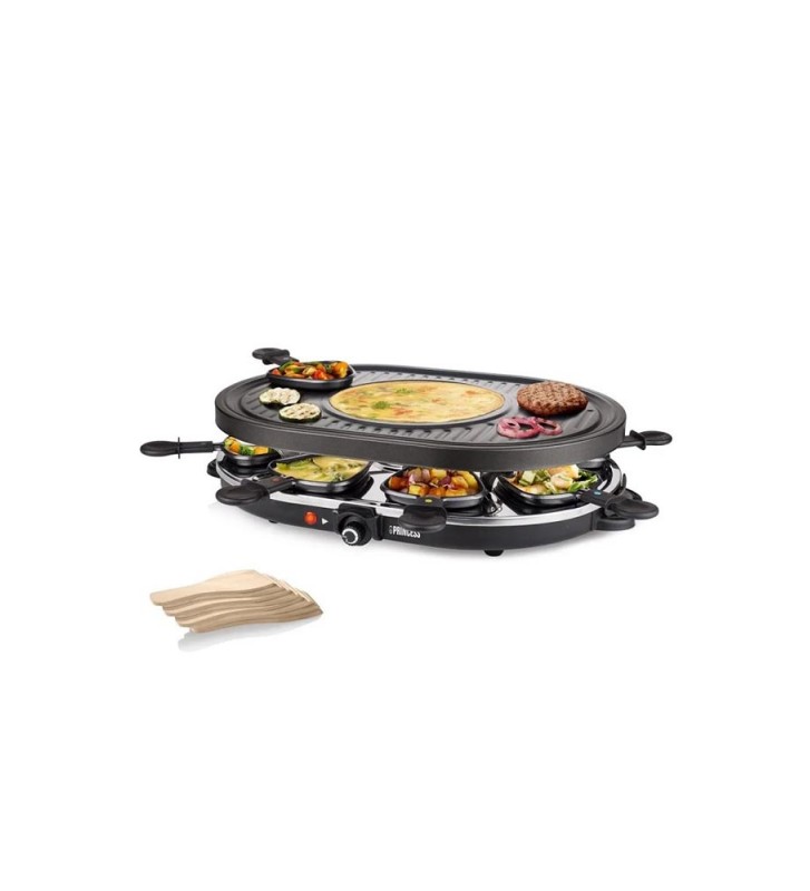 Princess 162700 Raclette 8 Oval Grill Party Raclette - 1200W