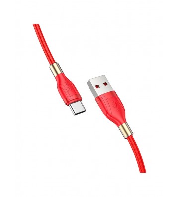 Hoco U92 Gold Collar USB to Type-C Charging Cable - Red