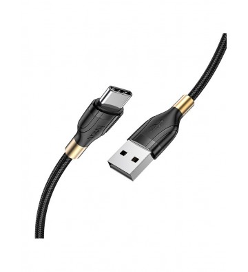 Hoco U92 Gold Collar USB to Type-C Charging Cable - Black