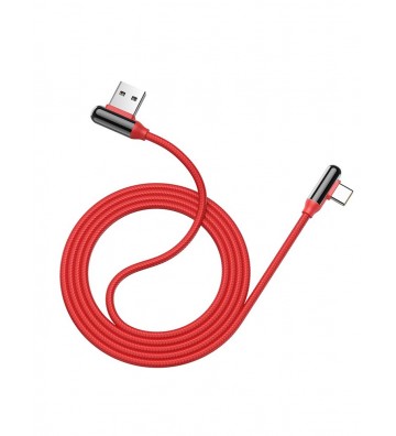 Hoco U77 Excellent Elbow USB to Type-C Cable - Red