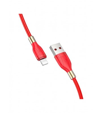 Hoco U92 Gold Collar USB to Lightning Cable - Red
