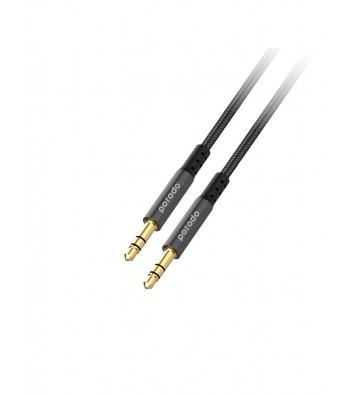 Porodo Blue Metal & PVC AUX Cable - 1m