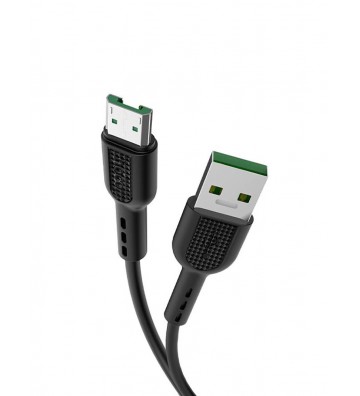 Hoco, Usb To Micro-Usb 4A Surge Charging Data Cable - Black