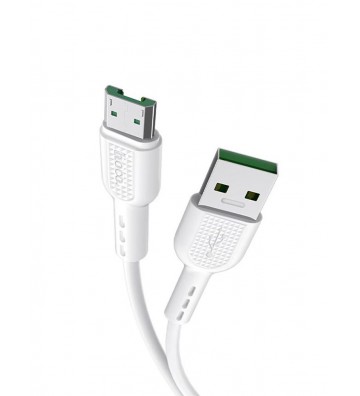 Hoco, Usb To Micro-Usb 4A Surge Charging Data Cable - White