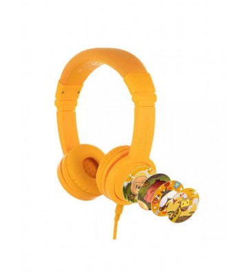 Buddyphones Explore Plus Foldable Kids Headphones With Mic - Sun Yellow