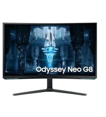Samsung 32" Odyssey Neo G8 QLED 4K UHD Curved Gaming Monitor - Black & White