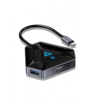 Porodo Gaming 6-in-1 4K HDMI USB-C Hub Gamers Edition