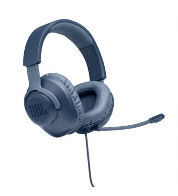 JBL Quantum 100 Wired Over-Ear Gaming Headset with Detachable Mic - Blue